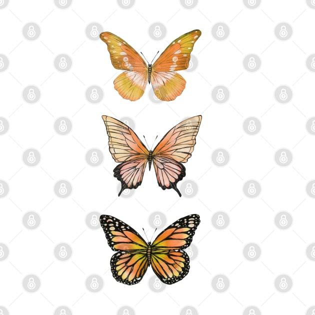 Beautiful Butterflies C by Jean Plout Designs