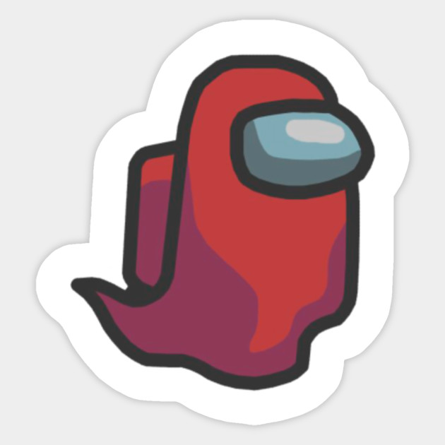 Among Us Red Ghost Among Us Aufkleber Teepublic De