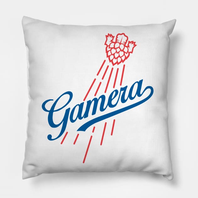 GAMERA - Baseball style parody Pillow by ROBZILLA