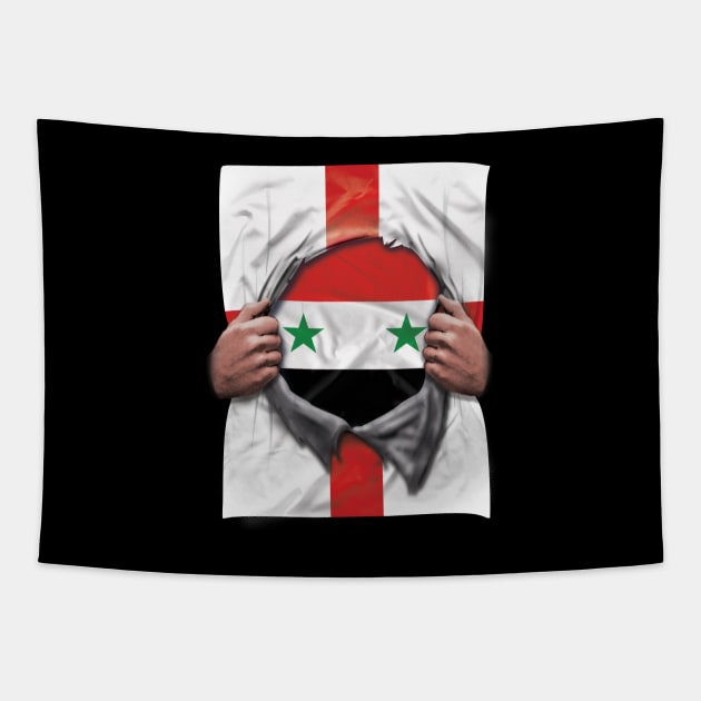 Syria Flag English Flag Ripped - Gift for Syrian From Syria Tapestry by Country Flags