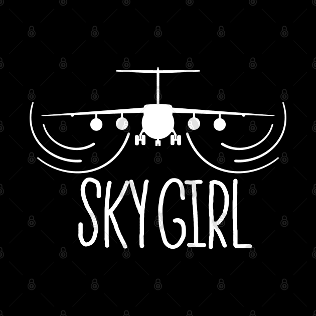 Sky Girl Funny Flight Attendants Flying Aviation by patroart