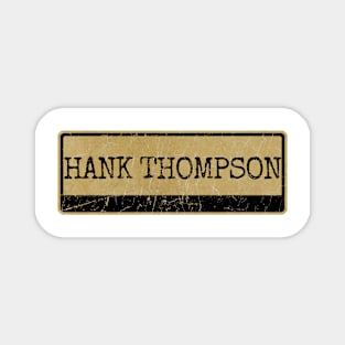 Aliska text black retro - Hank Thompson Magnet