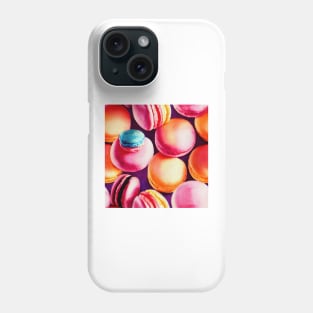 Watercolor dessert french macaron pattern Phone Case