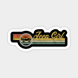 Jeep Girl Jeep Women Vintage Jeep Retro Jeep Sunset Jeep Jeeps Lover Jeep Mom Jeep Mama Magnet