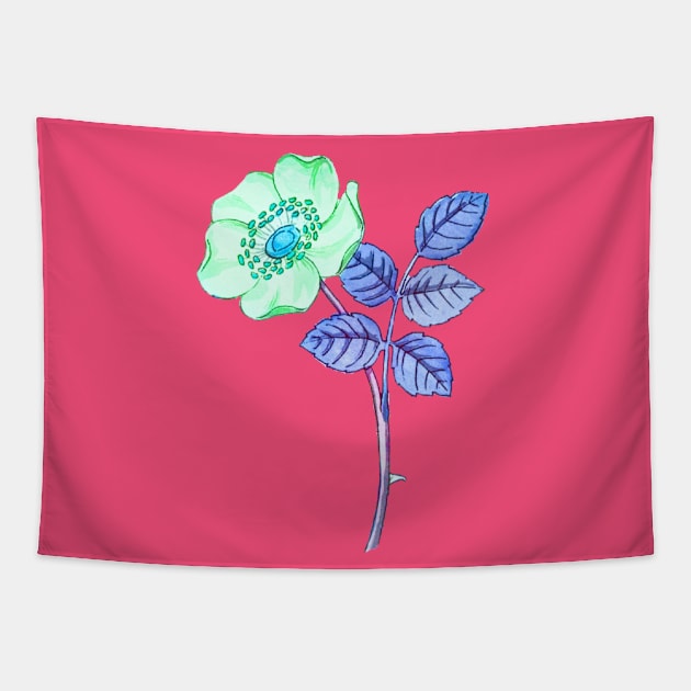 Wild Rose Flower Tapestry by sara99