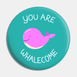 Whale, thank you! - Pink Version Pin