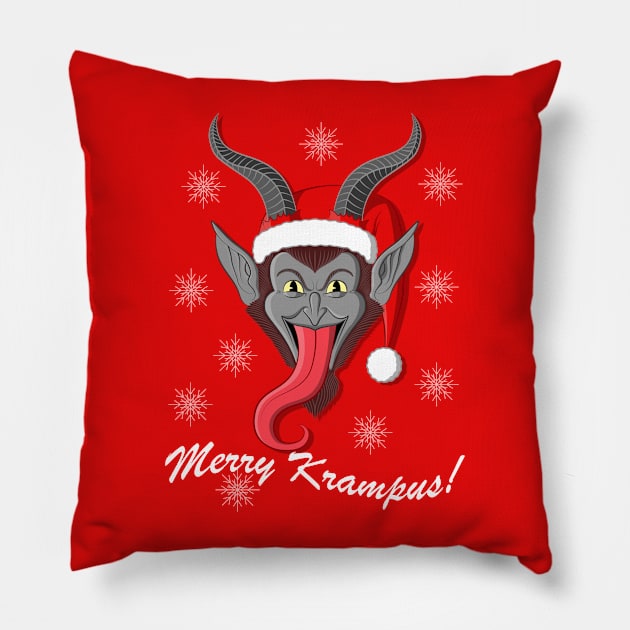 Merry Krampus! Pillow by VicNeko