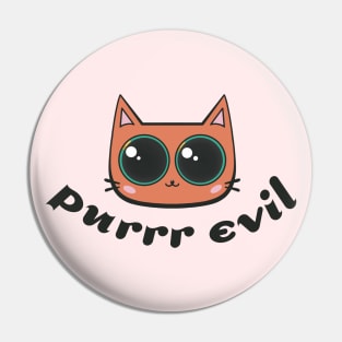 Purrr Evil Orange Cat Pin