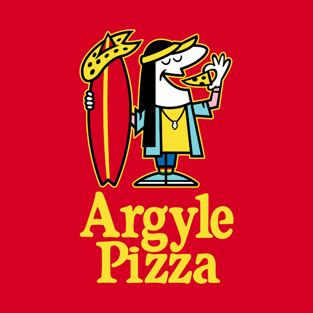 Argyle Pizza - Red Shirt by demonigote