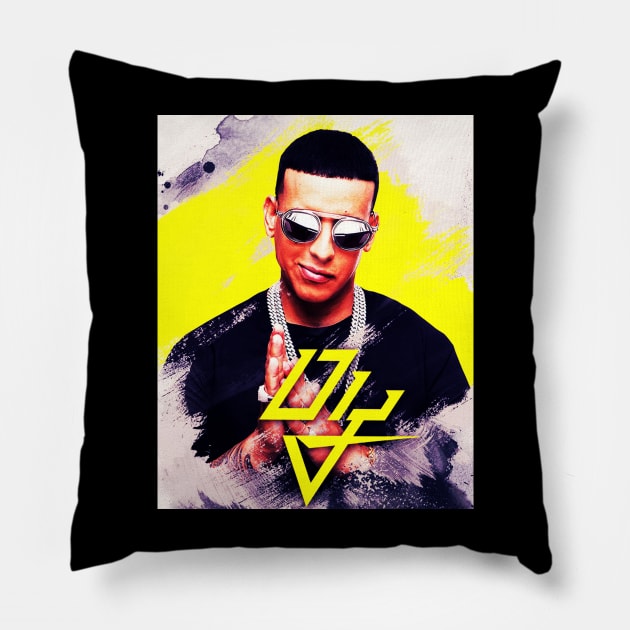 Daddy Yankee - Puerto Rican rapper, singer, songwriter, and actor Pillow by Hilliard Shop