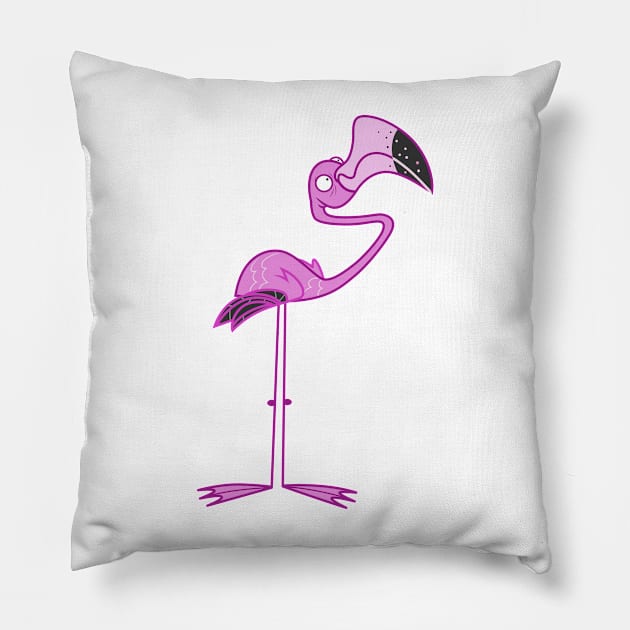 Flamingo 2 Pillow by CloudyGlow