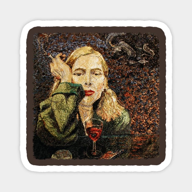 Joni Mitchell - Retro 1990s Style Fan Art Design Magnet by C'antTellMeNothing Arts