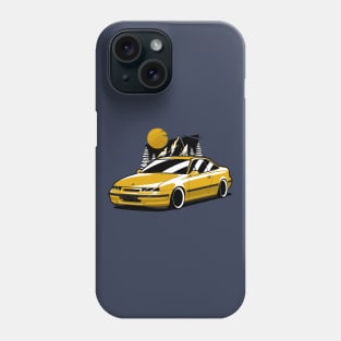 Yellow Opel Calibra Classic Coupe Phone Case