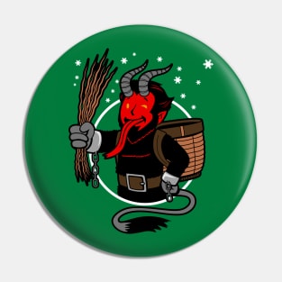 Krampus Christmas Mashup For Gamers Pin