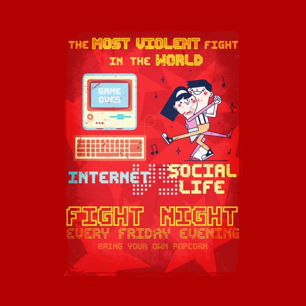 Fight night - Internet vs Social Life by valsymot