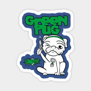 Green pug Magnet