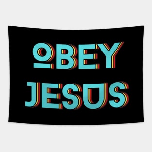 Obey Jesus | Christian Typography Tapestry