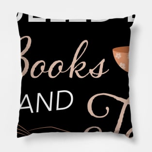 Fueled By Books And Tea Literate Book Reading Gift Pillow