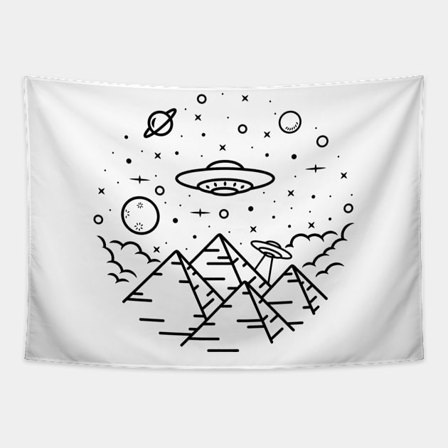 Space Invasion Tapestry by ShaDesign