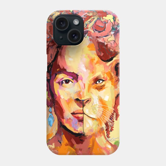 Frida Lioness Phone Case by mailsoncello