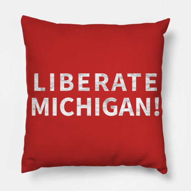 Liberate Michigan Pillow by HichamBiza