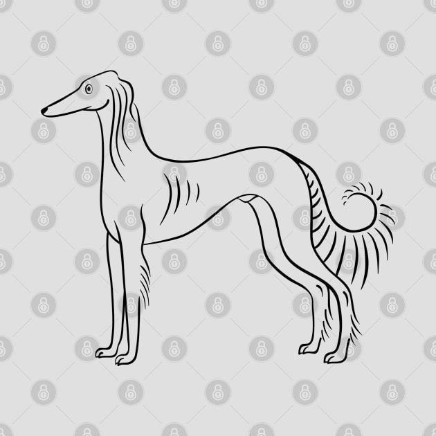 Standing Saluki by illucalliart