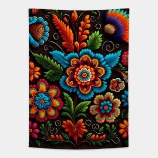 Botanical vintage Ethnic embroidery Floral design Tapestry