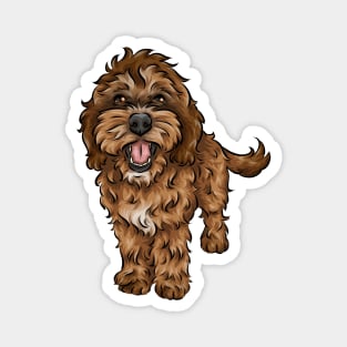 Cute Ginger Cockapoo Dog Magnet