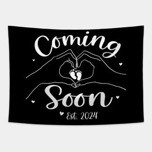 Coming Soon 2024 Pregnancy Announcement Mother's Day Mom Tapestry