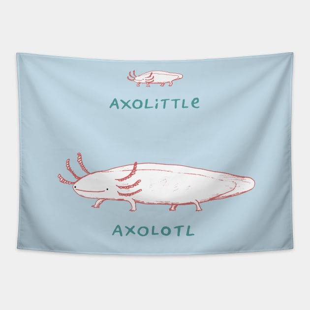 Axolittle Axolotl Tapestry by Sophie Corrigan