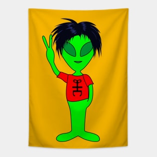 Peace Alien - Lives in Japan - Abstract T-Shirt Tapestry