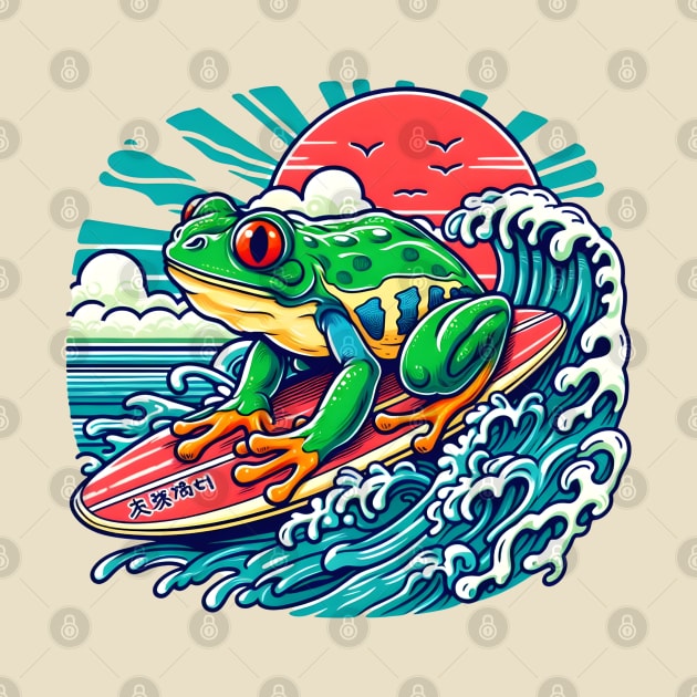 Surfing frog by Japanese Fever