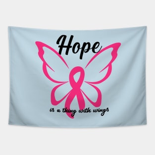 Breast Cancer Awareness Pink Ribbon Hope Tapestry