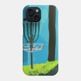 Disc Golf in a Wooded Forest Phone Case