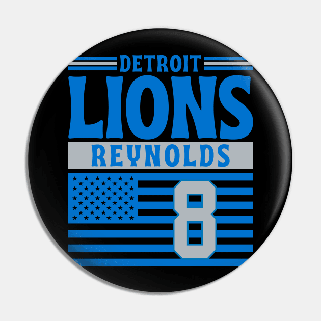 Detroit Lions Reynolds 8 American Flag Football Pin by Astronaut.co