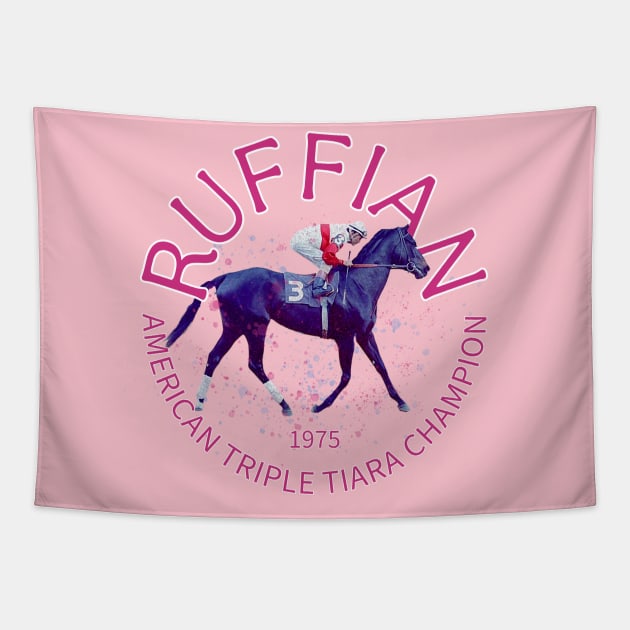 Ruffian 1975 American Triple Tiara Champion Tapestry by Ginny Luttrell