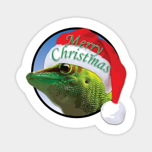 Christmas Gecko Magnet