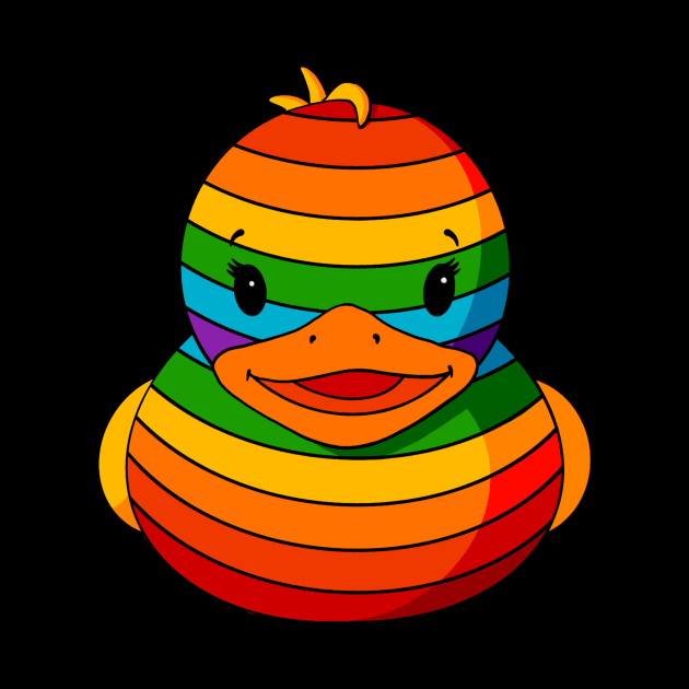 Rainbow Rubber Duck by Alisha Ober Designs