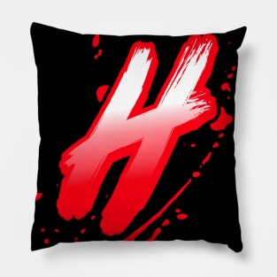 bloody letter H Pillow