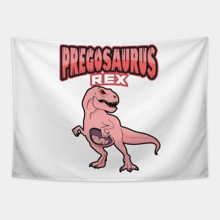 'Pregosaurus Dinosaur' Funny Pregnant Gift Tapestry