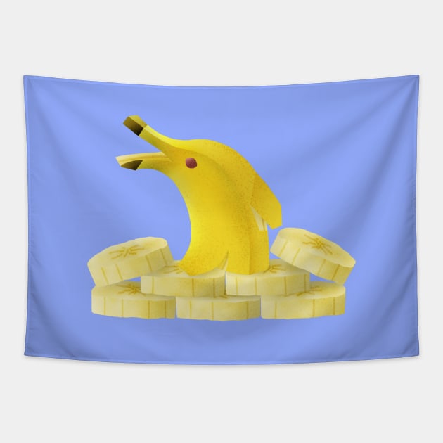 Banana dolphin Tapestry by CleanRain3675