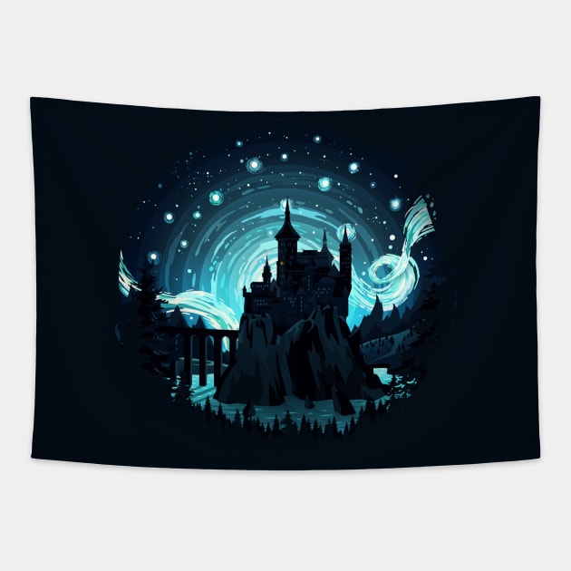 Old Castle Tapestry by Prok_Art