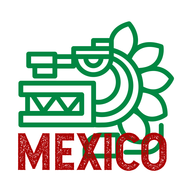 Mexico - aztec pixel design by verde