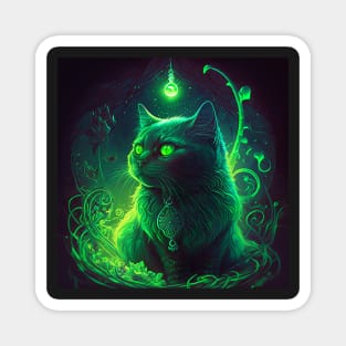 Magical Witches Cat Magnet