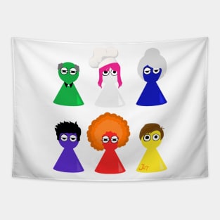 Cute Games Night Pieces Tapestry