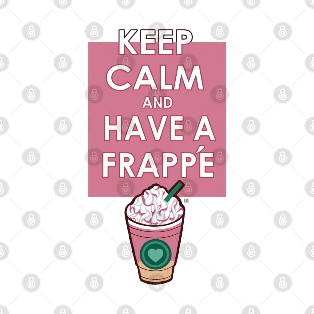 Keep Calm Cute Frappe Heart by DaphInteresting