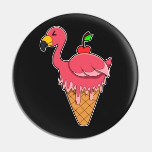 Flamingo with Waffle ice cream & Apple Pin