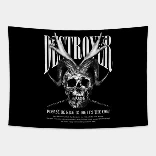 METAL DESTROYER SKULL HEAD Tapestry