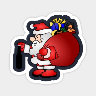Santa with a beer Magnet