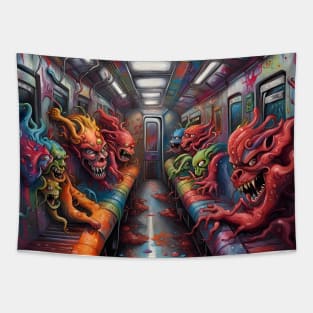 Train full of Demons and lost Souls Tapestry